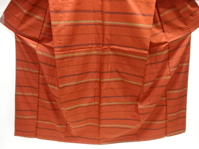  横段織り出し米沢紬着物・道行コートアンサンブル